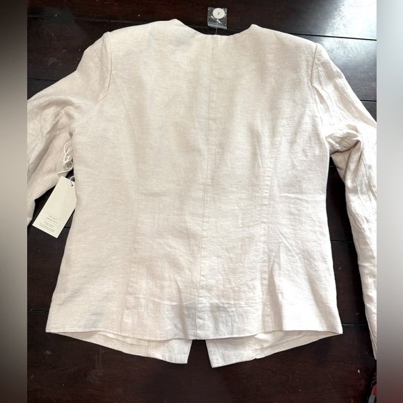 Joie Women’s Blazer Jacket Size L Beige Linen Blend Lightweight 1-Button NWT - Picture 8 of 9